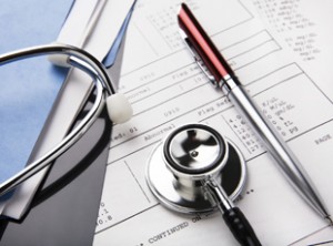 Medical Records & Stethoscope